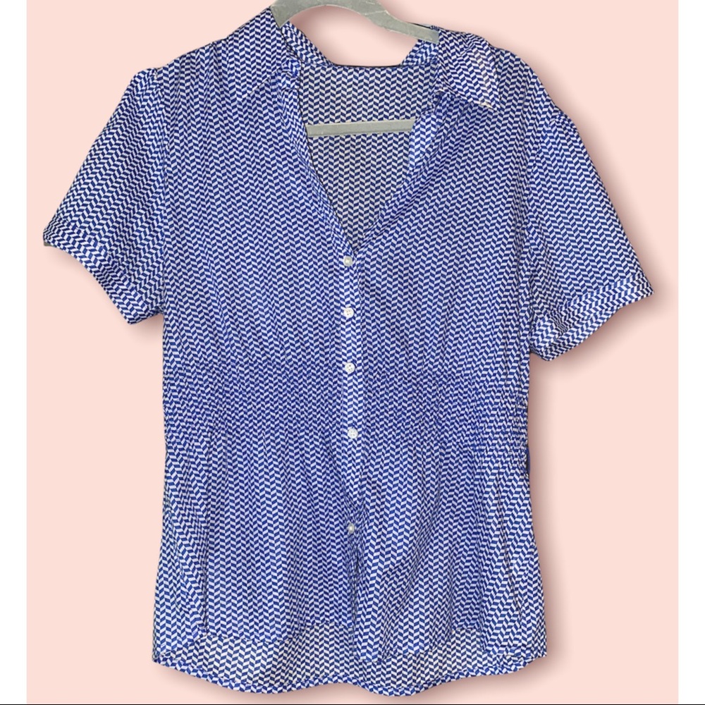 The Limited Short-Sleeved Blouse 100% Cotton Large